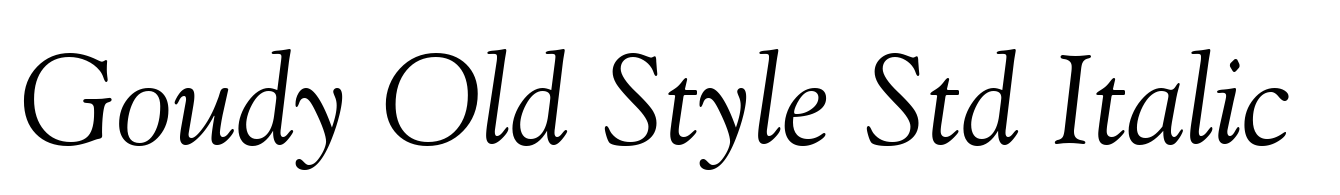 Goudy Old Style Std Italic
